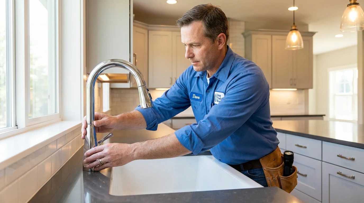 Kitchen faucet installation by Johns Plumbing LLC in Center City